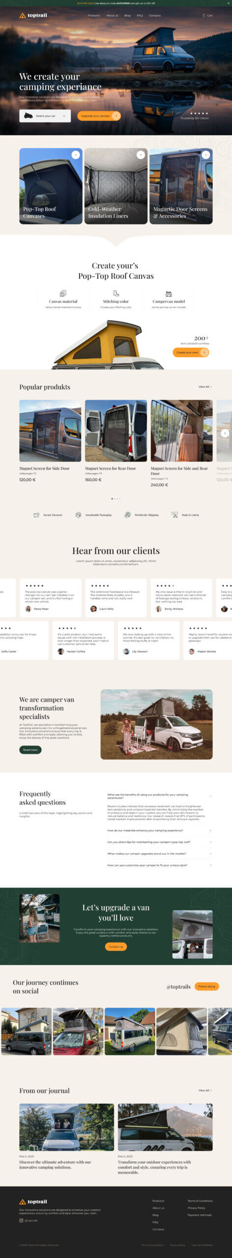 Toptrail Interneta veikals ar konfiguratoru woocommerce projekts ar web dizaina izstradi uz wordpress platformas scaled