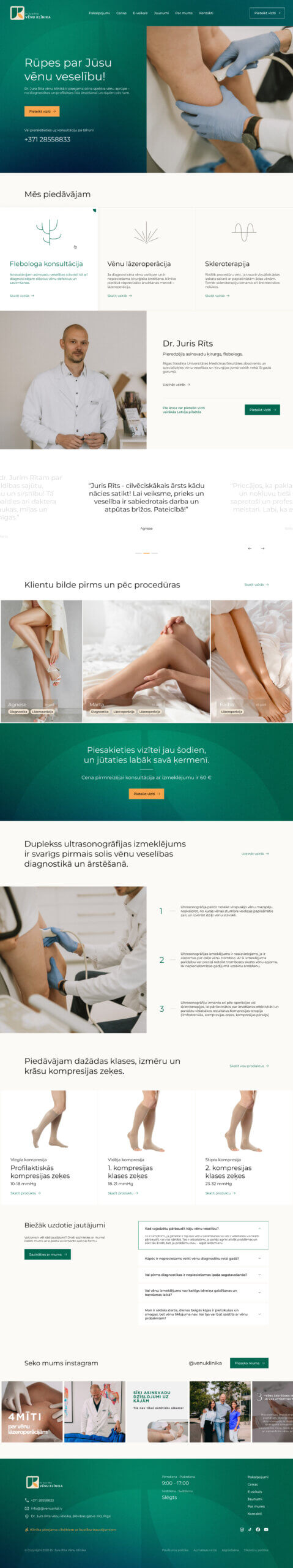 Web dizains, medicīnas mājaslapas un interneta veikala izstrāde vēnu klīnikai web-dizains-medicinas-majas-lapai-ar-interneta-veikalu